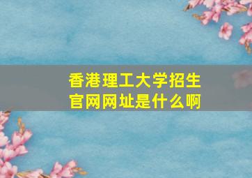 香港理工大学招生官网网址是什么啊