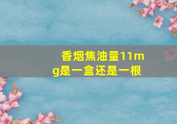 香烟焦油量11mg是一盒还是一根