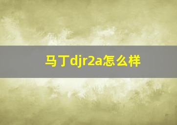 马丁djr2a怎么样