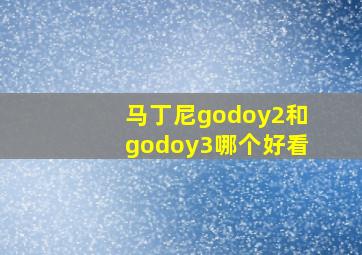 马丁尼godoy2和godoy3哪个好看