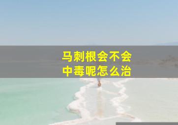 马刺根会不会中毒呢怎么治