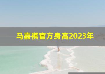 马嘉祺官方身高2023年