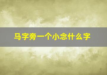 马字旁一个小念什么字