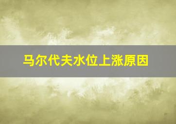 马尔代夫水位上涨原因