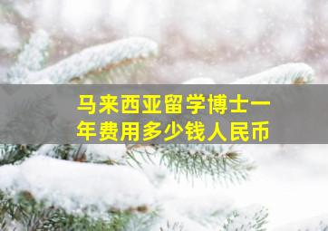 马来西亚留学博士一年费用多少钱人民币