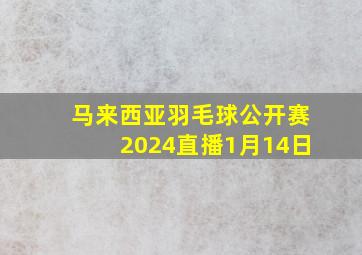 马来西亚羽毛球公开赛2024直播1月14日