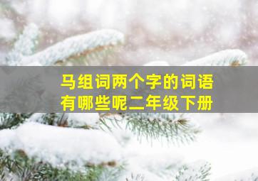 马组词两个字的词语有哪些呢二年级下册