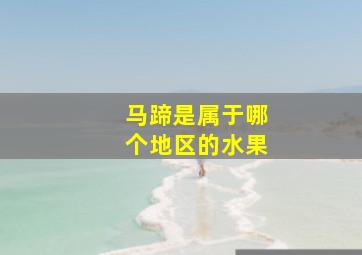 马蹄是属于哪个地区的水果