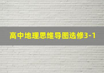 高中地理思维导图选修3-1