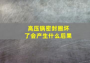 高压锅密封圈坏了会产生什么后果