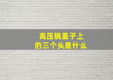 高压锅盖子上的三个头是什么