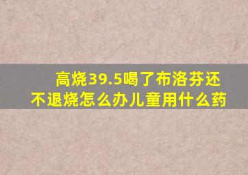 高烧39.5喝了布洛芬还不退烧怎么办儿童用什么药