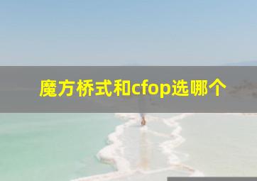 魔方桥式和cfop选哪个