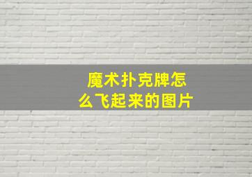 魔术扑克牌怎么飞起来的图片