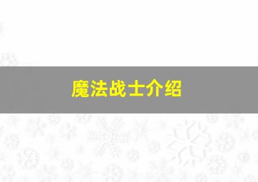 魔法战士介绍