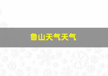 鲁山天气天气