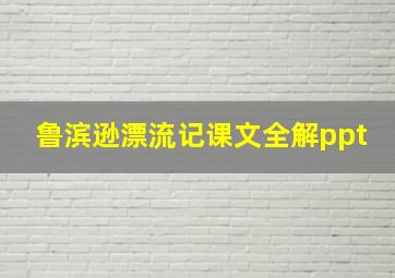 鲁滨逊漂流记课文全解ppt