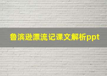 鲁滨逊漂流记课文解析ppt