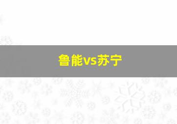 鲁能vs苏宁