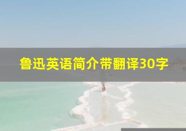 鲁迅英语简介带翻译30字