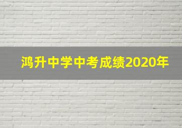 鸿升中学中考成绩2020年