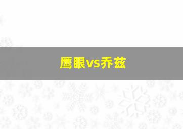 鹰眼vs乔兹