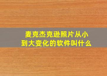 麦克杰克逊照片从小到大变化的软件叫什么