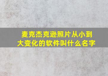 麦克杰克逊照片从小到大变化的软件叫什么名字