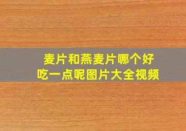 麦片和燕麦片哪个好吃一点呢图片大全视频