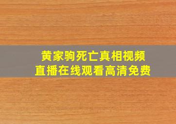 黄家驹死亡真相视频直播在线观看高清免费