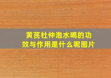 黄芪杜仲泡水喝的功效与作用是什么呢图片