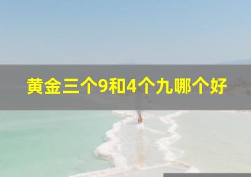 黄金三个9和4个九哪个好