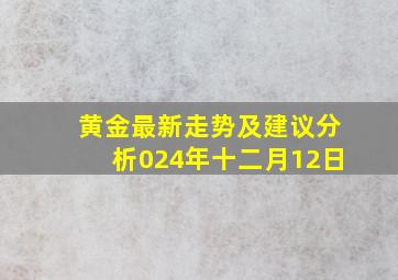 黄金最新走势及建议分析024年十二月12日