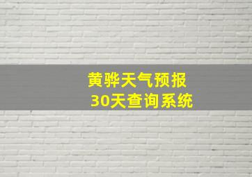 黄骅天气预报30天查询系统