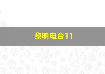 黎明电台11