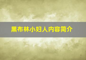 黑布林小妇人内容简介