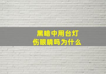 黑暗中用台灯伤眼睛吗为什么