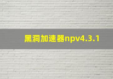 黑洞加速器npv4.3.1