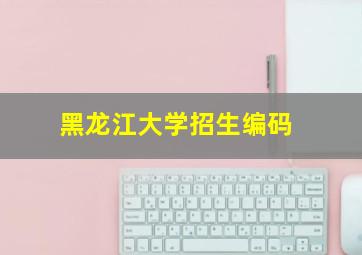 黑龙江大学招生编码