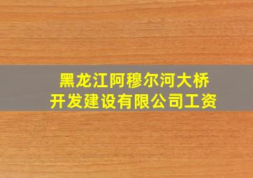 黑龙江阿穆尔河大桥开发建设有限公司工资