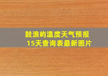 鼓浪屿温度天气预报15天查询表最新图片