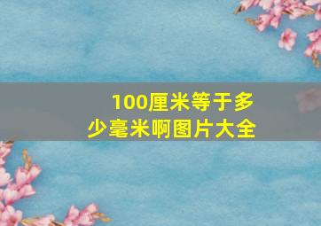 100厘米等于多少毫米啊图片大全