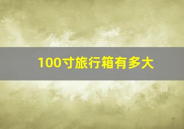 100寸旅行箱有多大