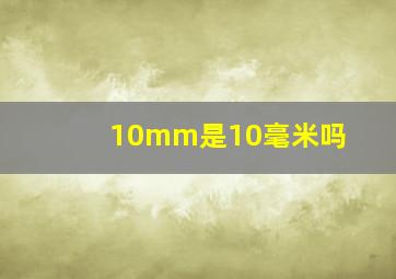 10mm是10毫米吗