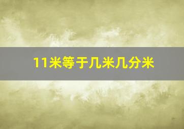 11米等于几米几分米