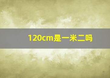 120cm是一米二吗