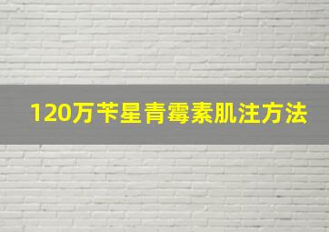 120万苄星青霉素肌注方法