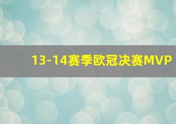 13-14赛季欧冠决赛MVP