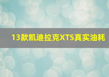 13款凯迪拉克XTS真实油耗