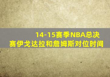 14-15赛季NBA总决赛伊戈达拉和詹姆斯对位时间